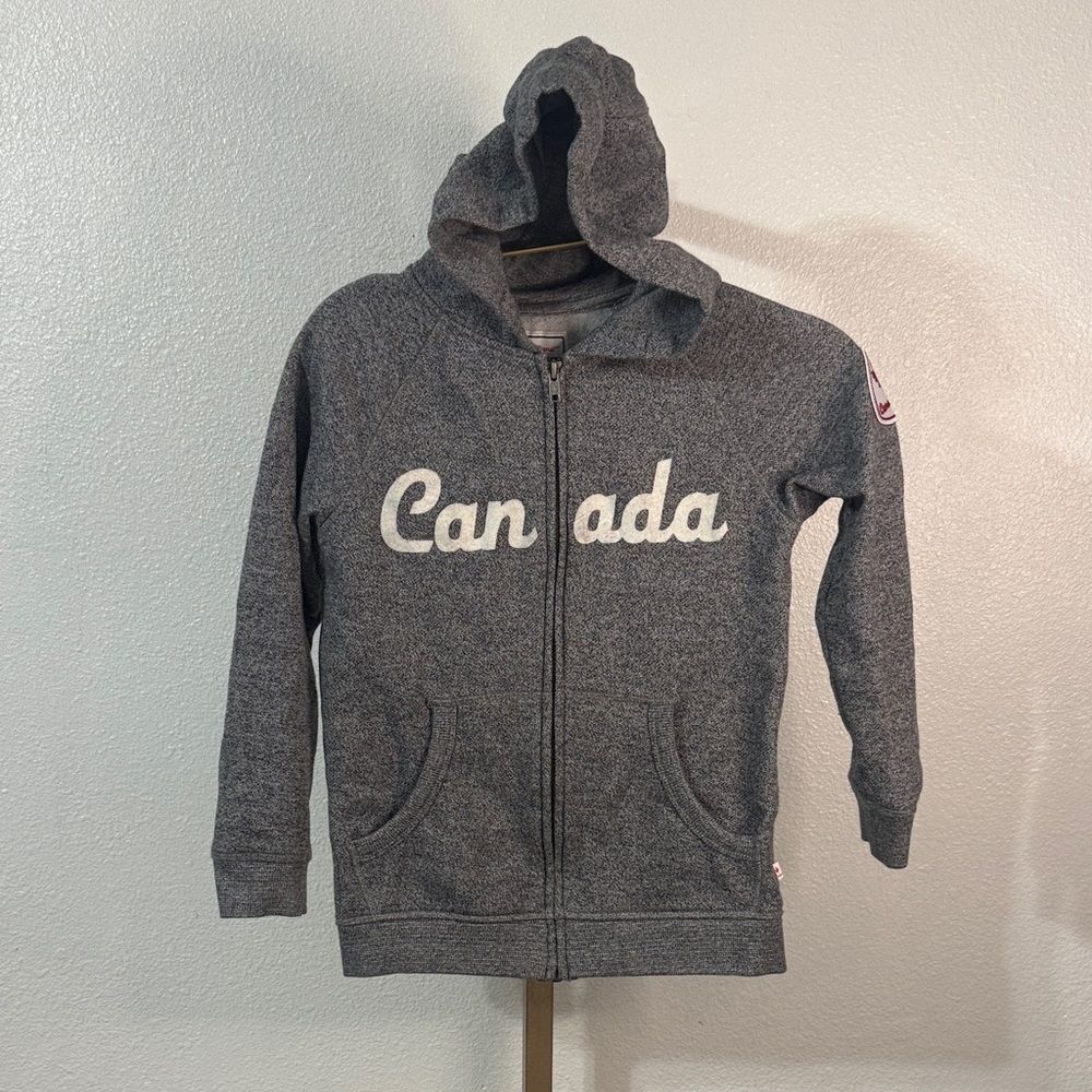 CANADIAND- Lids Gray Canada full zip Hoodie- Size Medium (7/8)